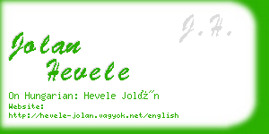 jolan hevele business card